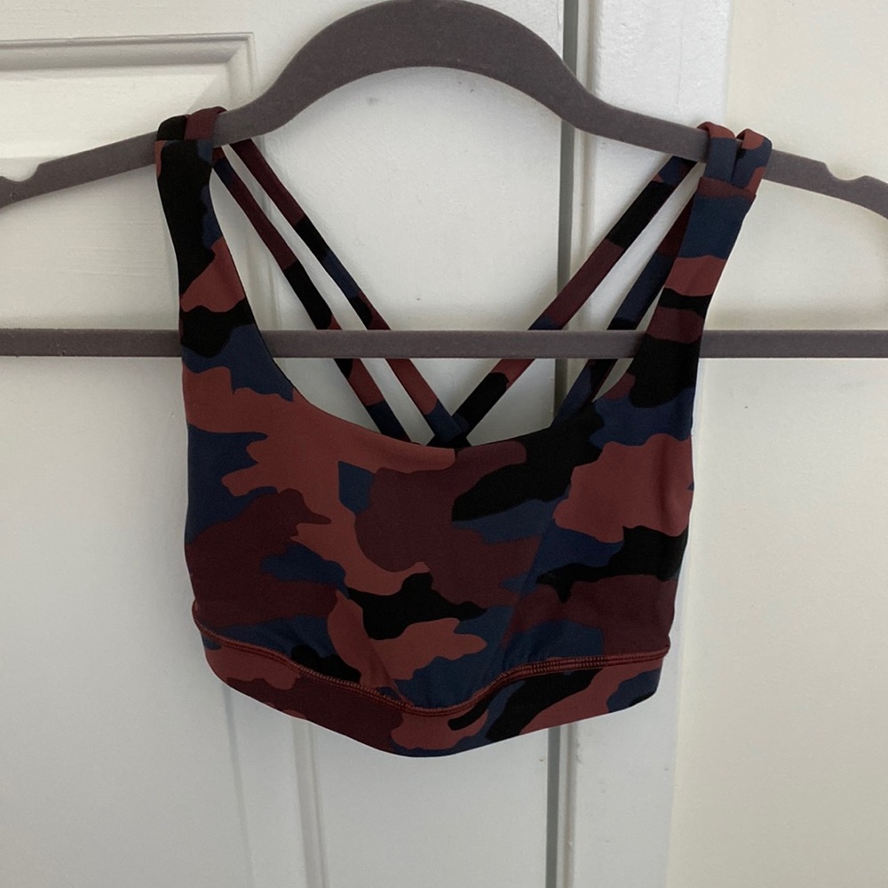 Lulu Lemon NEW WITHOUT TAGS Red Urban Camo Sports Bra